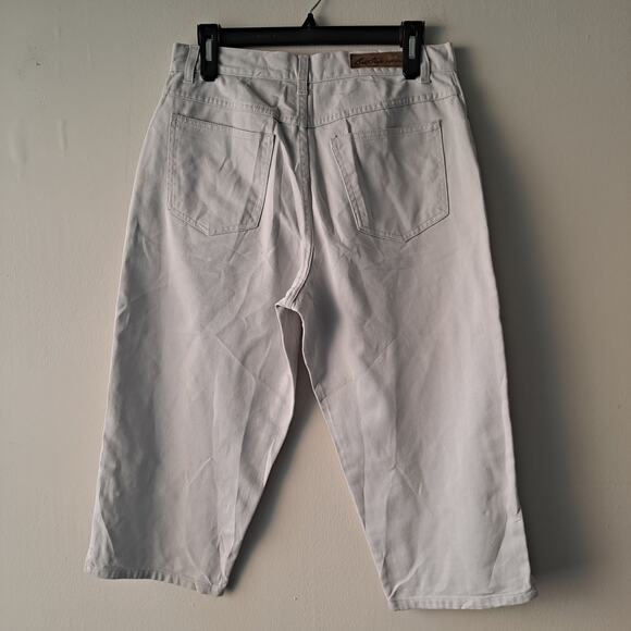 Bill Blass Petite Khaki 100% Cotton Easy Fit Capri - Size 8P - Picture 8 of 12